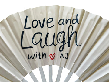 Love and Laugh with AJ – Limited Edition Wedding Favor Clack Fan