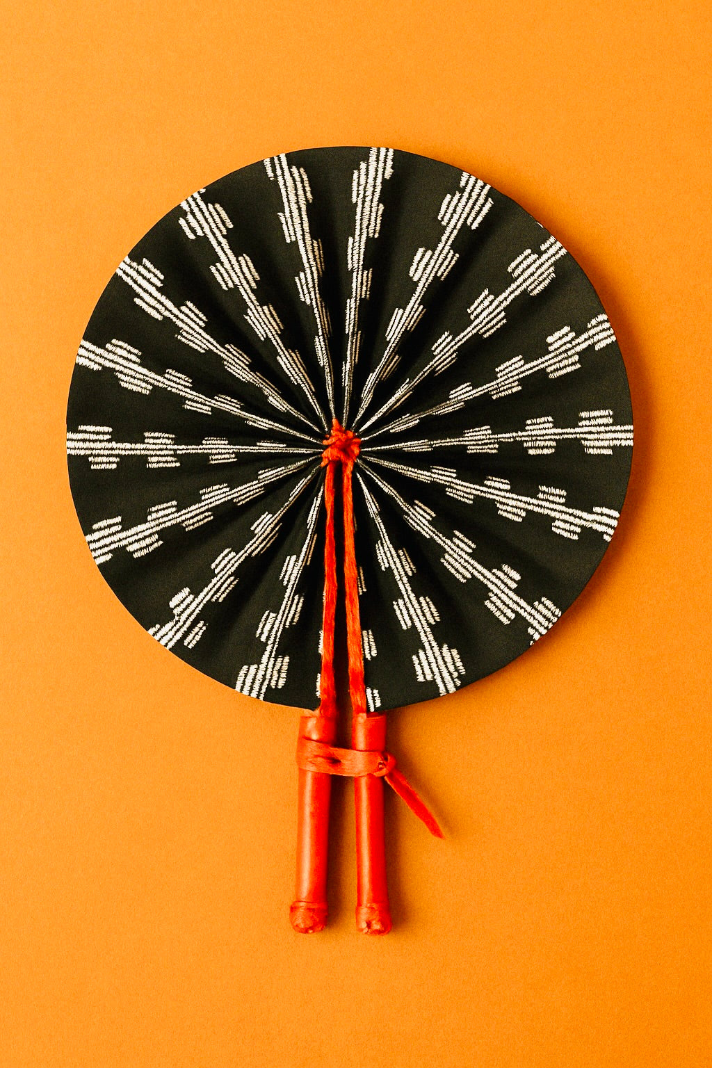 Mini Obsidian Heritage Fan-/ Made in Ghana/ Foldable African Print Fan