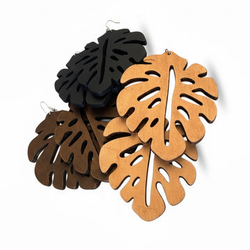 Monstera Heritage Leaf Earrings