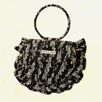The Tabby Mini Ruffle Bag- Obsidian- Carry Her Story Collection