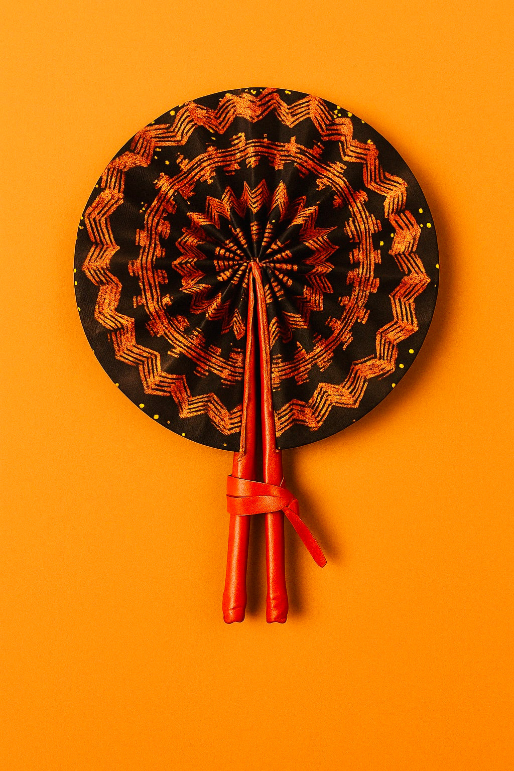 Bronze Flame Heritage Fan/ Made in Ghana