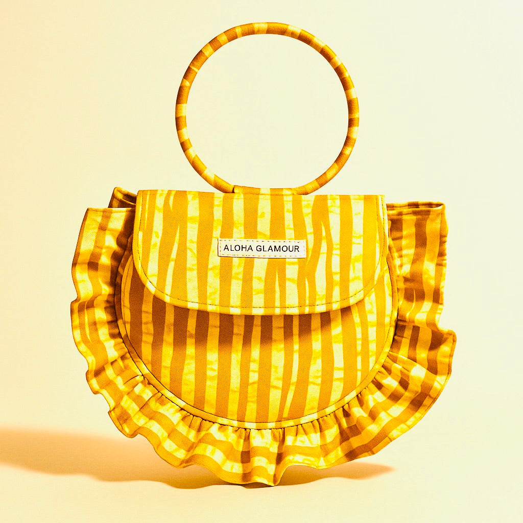 The Tabby Mini Ruffle Bag- Golden Grace- Carry Her Story Collection