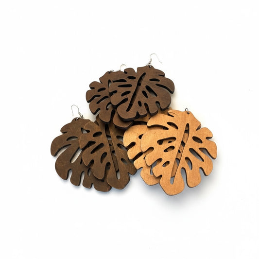 Monstera Heritage Leaf Earrings