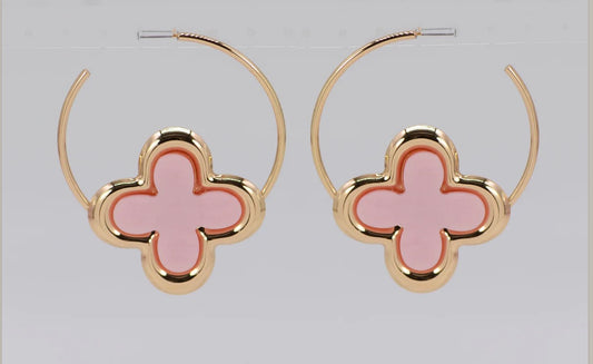 Sovereign Clover Hoop Earrings