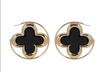 Sovereign Clover Hoop Earrings