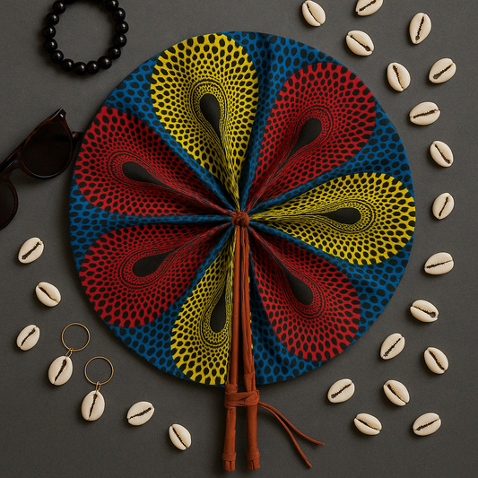 Ripples Heritage Collection Handcrafted Fan – Made in Ghana