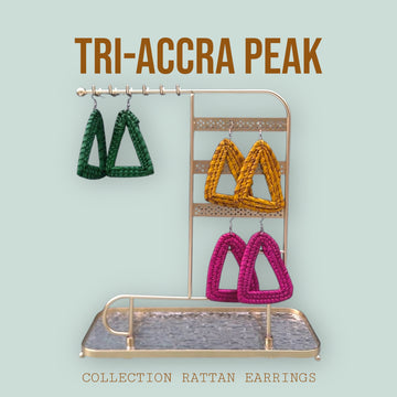 Rattan Triangle Earrings