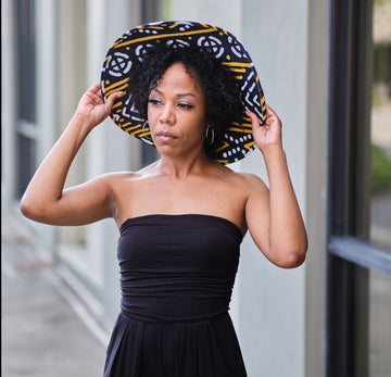 Accra Ankara Print Boat Hat